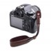 Camera PU Leather Hand Strap Grip Durable Metal Ring Wrist Strap For Dslr Camera Brown/Coffee/Black